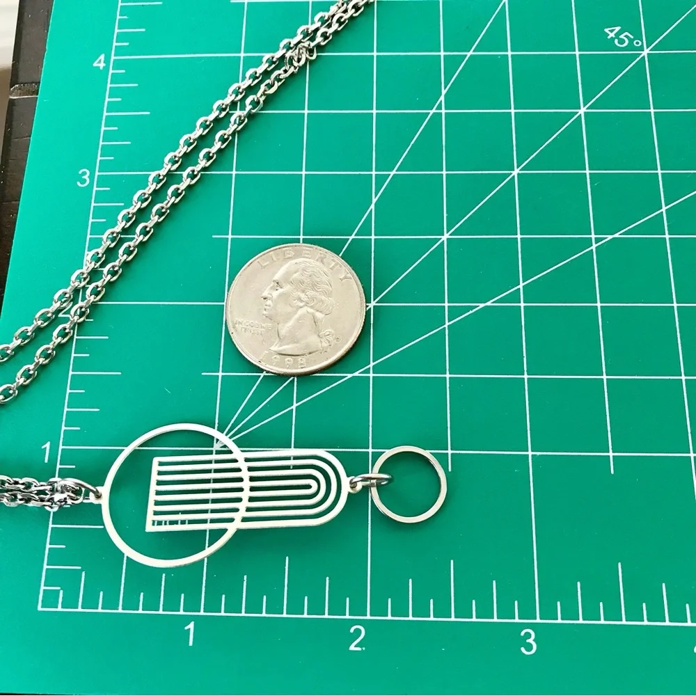 🆕 All As One Laser Cut Necklace and Earrings Set Stainless Steel - Picture 3 of 6